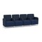 Lesro Siena 4 Seat Tandem Seating, Brushed Steel, RF Blueberry Back, MD Ink Seat, RF Blueberry Panels SN4103 - alternate 1